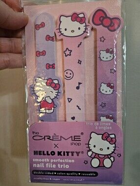 The Crème Shop x Hello Kitty Pink & Purple Nail File Trio